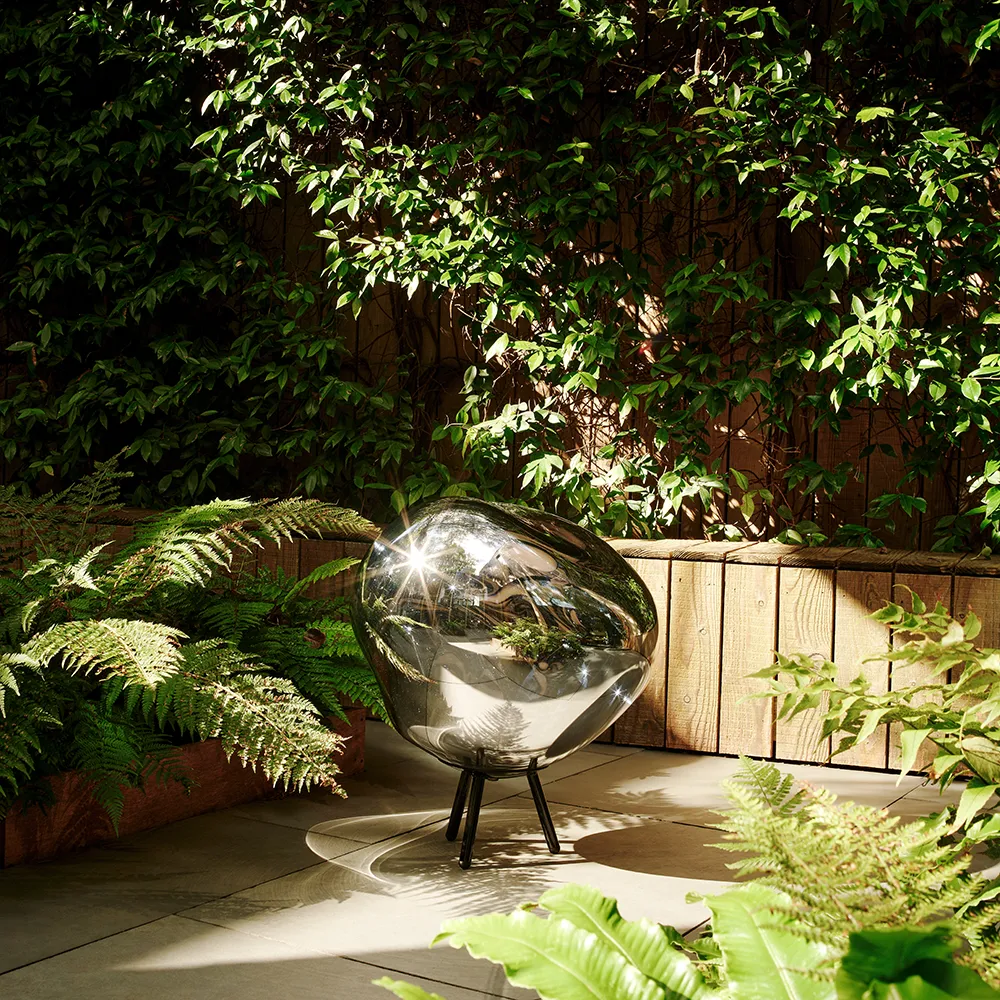 Melt Portable Large floor lamp Silver LED