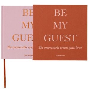 Guest Book - Rust/Pink