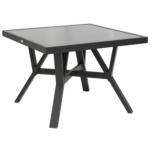Samvaro table  90x90 cm includes glass plate Anthracite 