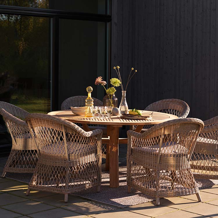 Kamomill Armchair Beige incl. seat &amp; back cushion