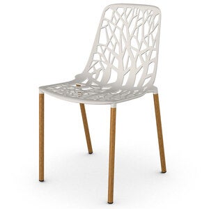 Forest dining chair with Iroko upholstered legs Iron Grey