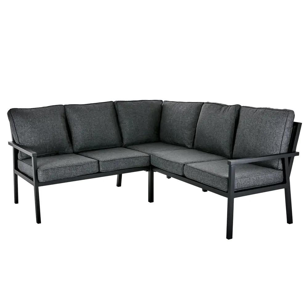 Rana corner sofa high black