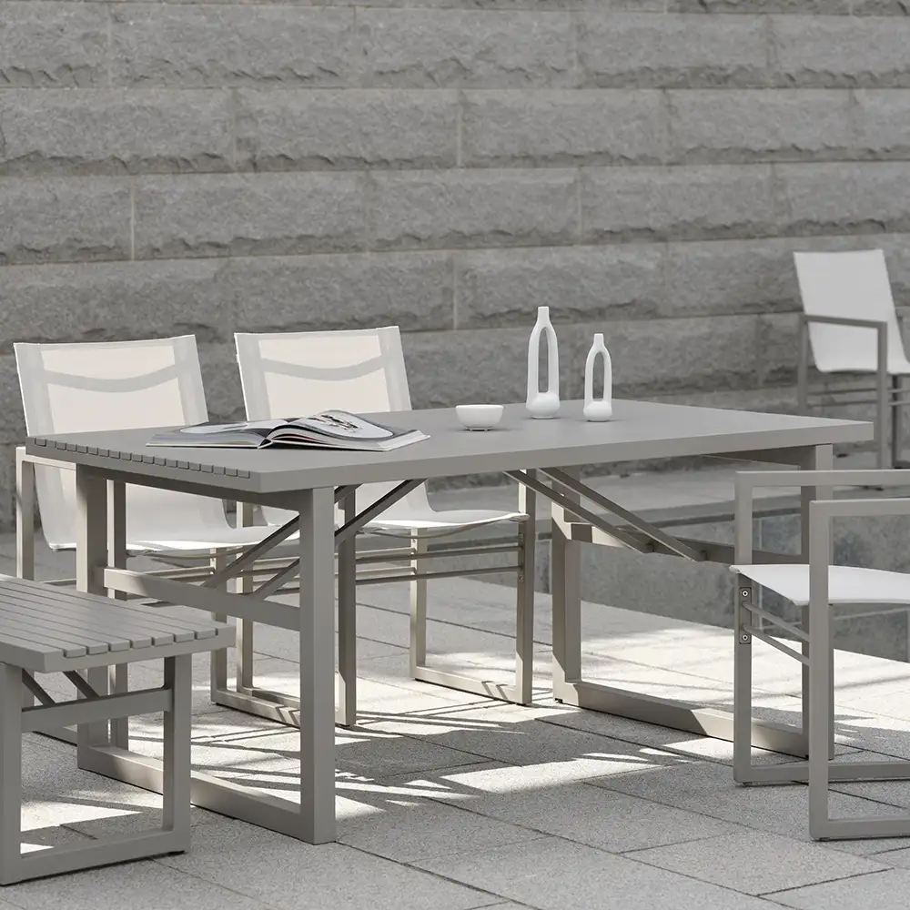 Vevi dining table 90x160 cm khaki