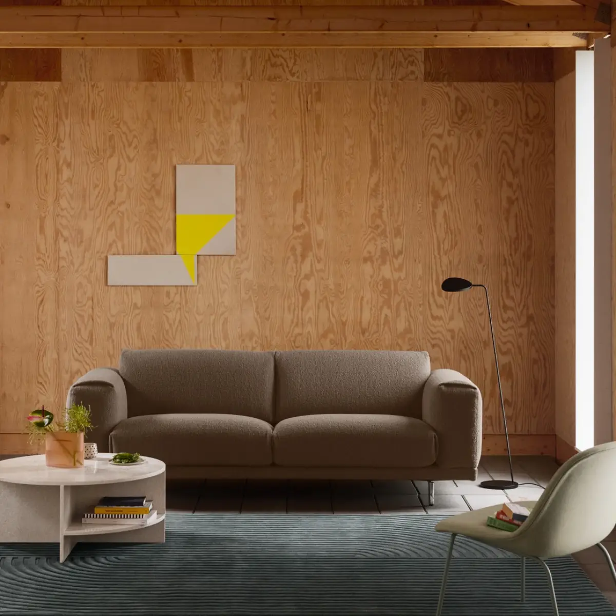 Relevo Rug Quattro - 200 x 300 cm - Sage Green Muuto