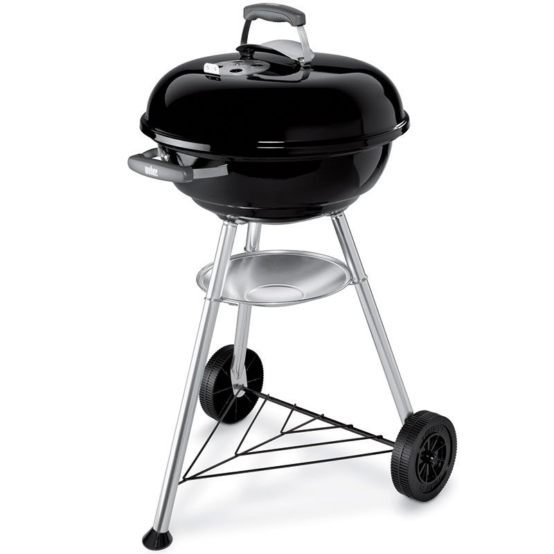 Compact charcoal grill 47 cm black
