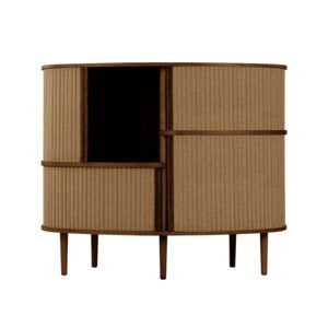 Audacious Highboard Cabinet Dark Oak/Sugar Brown