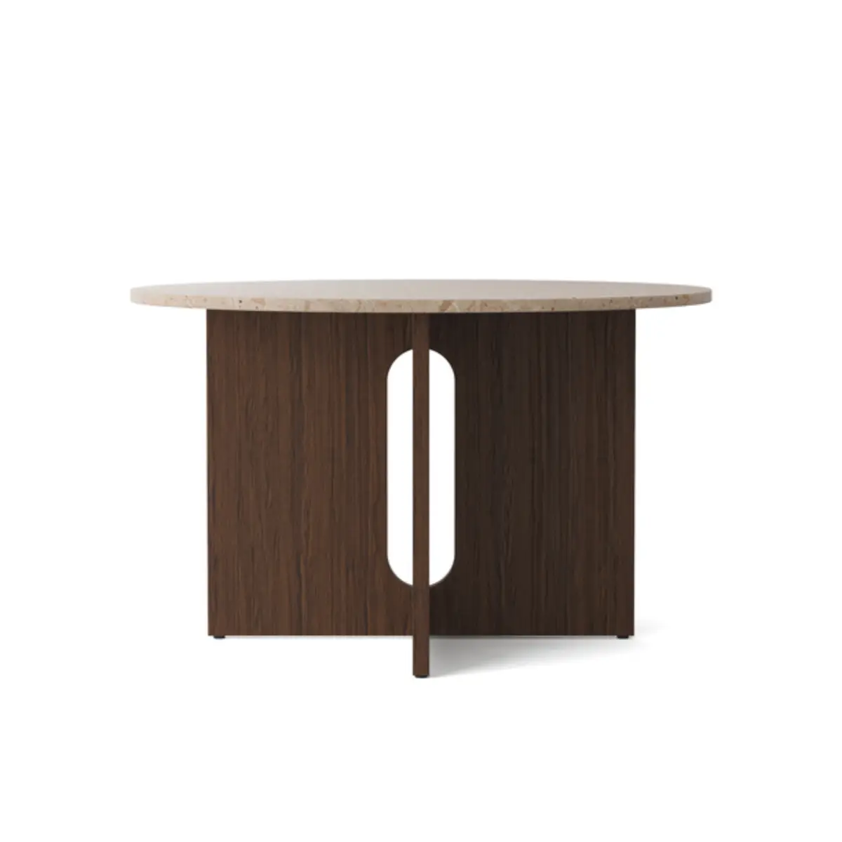  Androgyne Dining Table - Dark Oak/ Stone Kunis Breccia - Ø120 cm