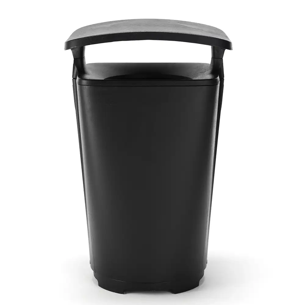 Monolit Wastepaper basket with roof Black