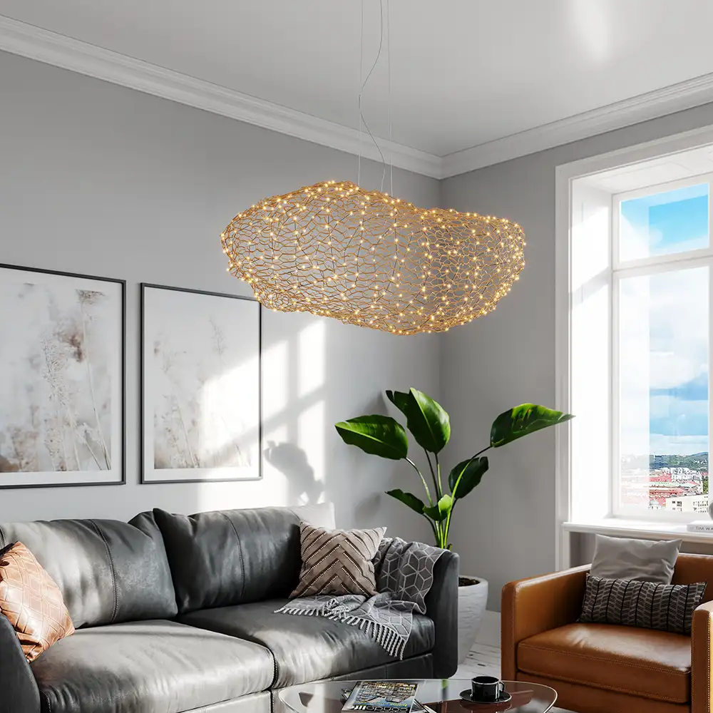 Hayden Ceiling Light L115cm Gold