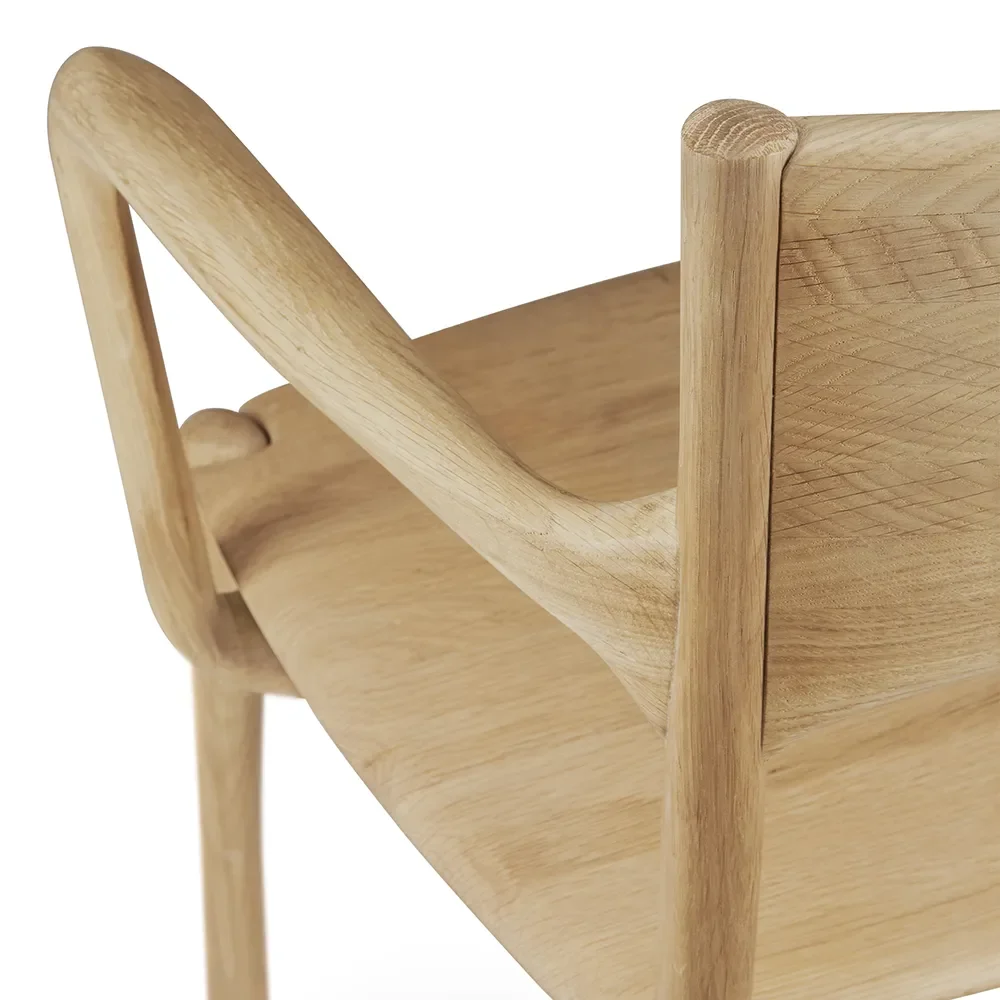 PI Dining chair with armrest Oak