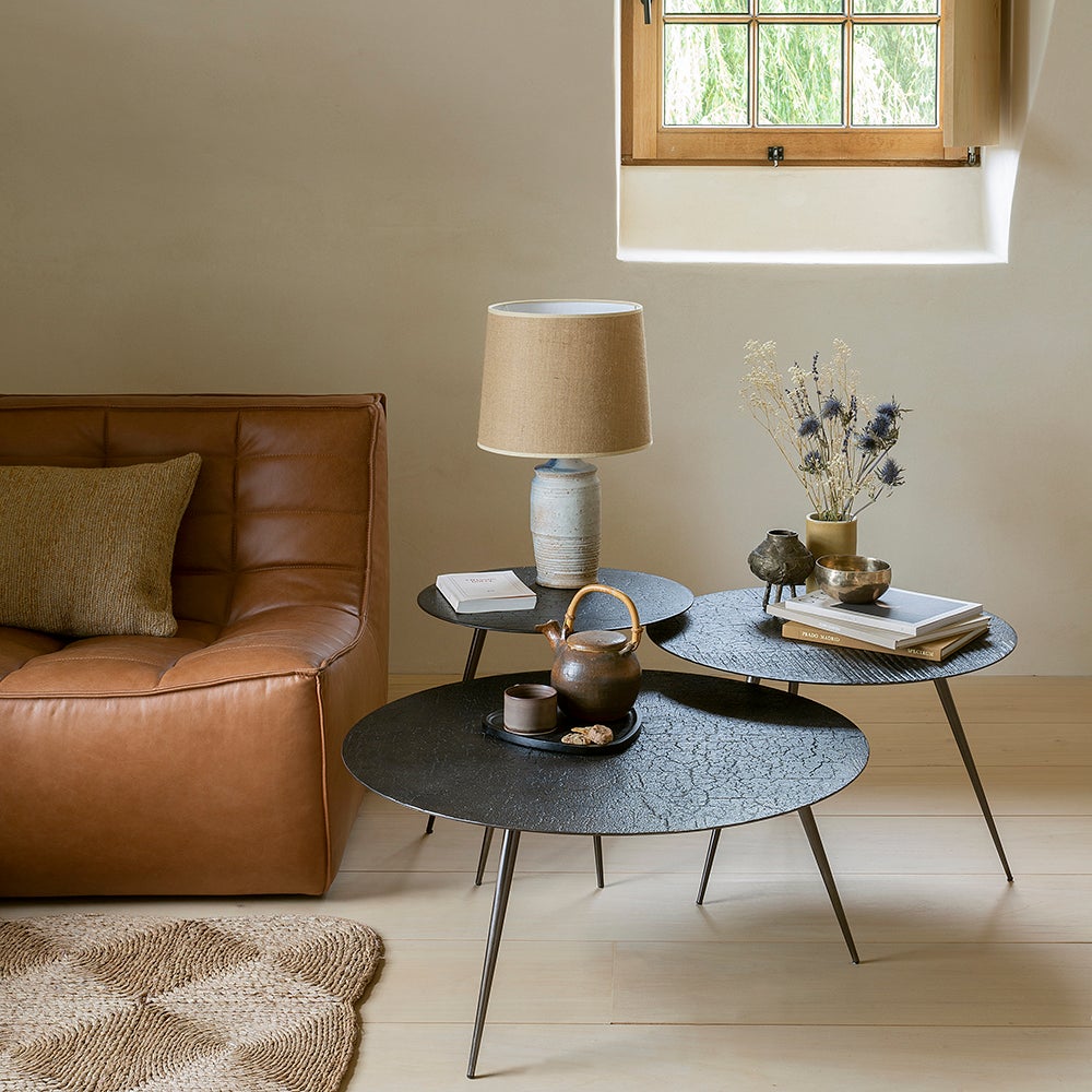 Luna Coffee Table Ø65 cm Black 