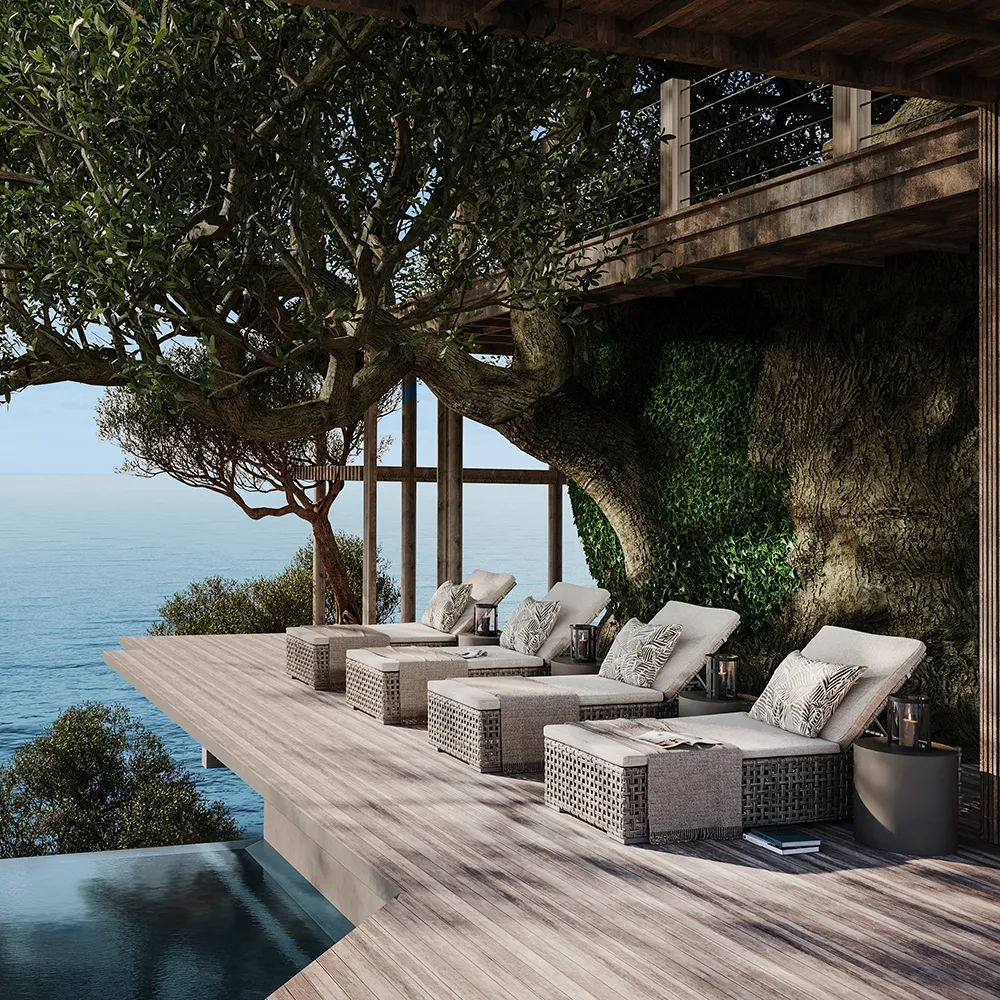 Orlando sunbed Outdoor rattan