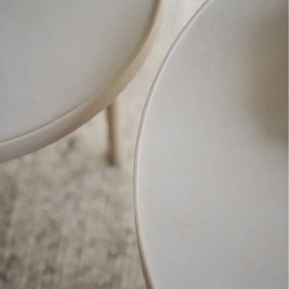 Marsden coffee table Ø90 cm ceramic/white pigmented oak