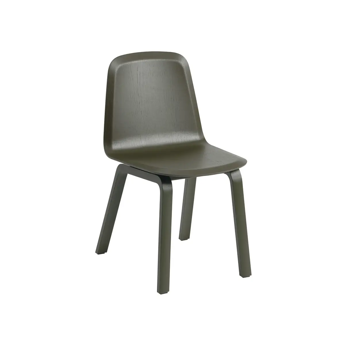  Brink Chair Wooden Base – Dark Olive