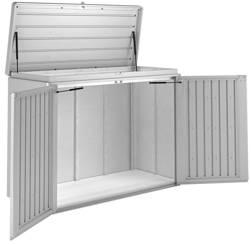 Highboard storage box 160cm silver Biohort