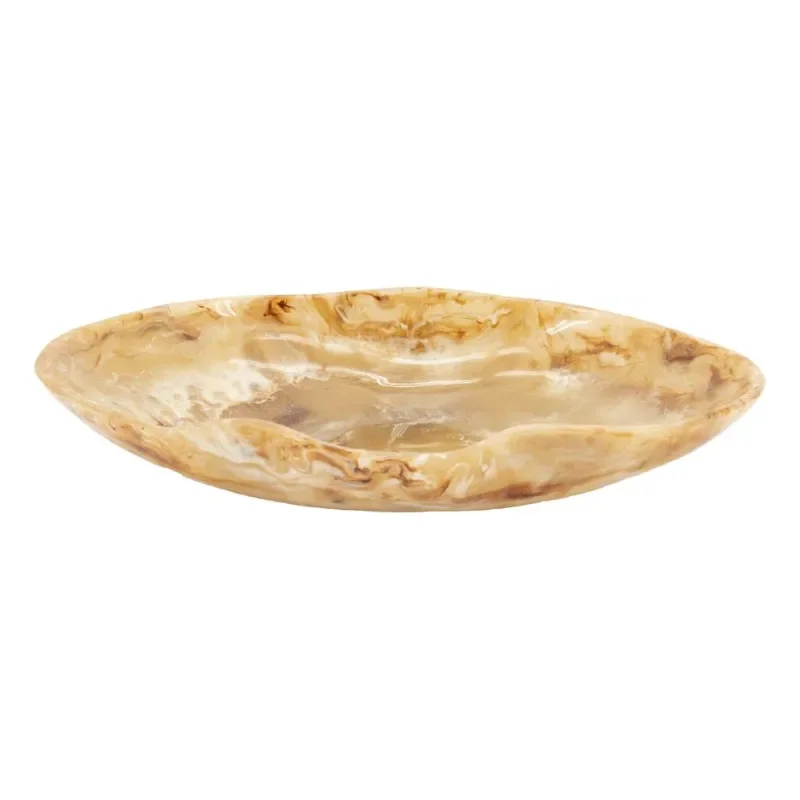 Vena bowl 39x35x6 cm resin brown