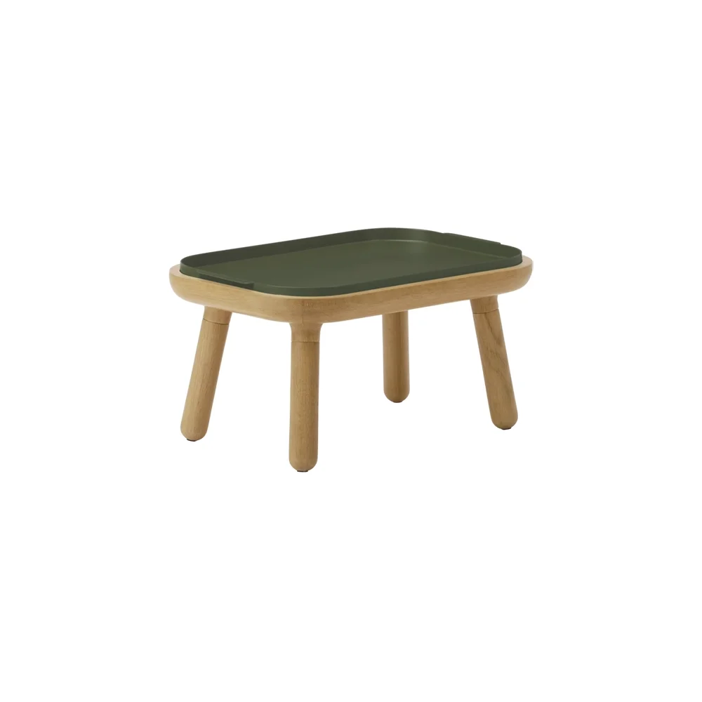 Paff Side Table Oak/Olive Green
