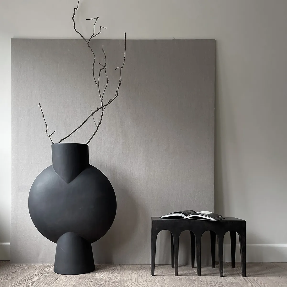 Hand-painted Vase Sphere Bubl Giant Coffee H100 cm