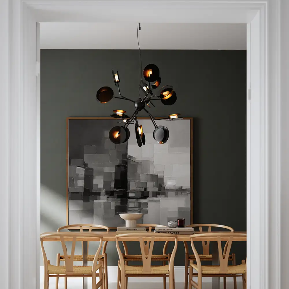 Turno ceiling light Ø80cm Black