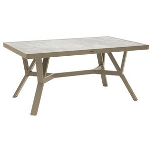 Samvaro table  90x140 cm includes glass plate Khaki 