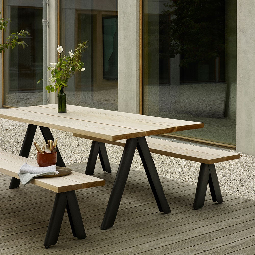 Overlap Dining Table Anthracite Black