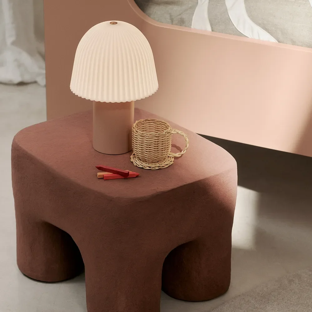 Frill Portable Lamp Rose/White