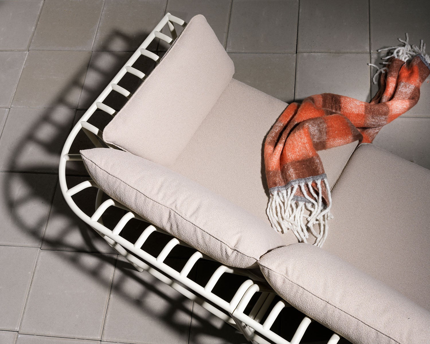 Collier Centre section  Pearl white / Teddy beige