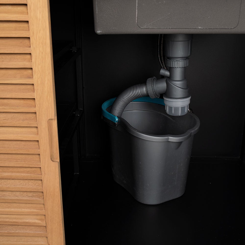 Fornax kitchen unit sink/tap black/grey