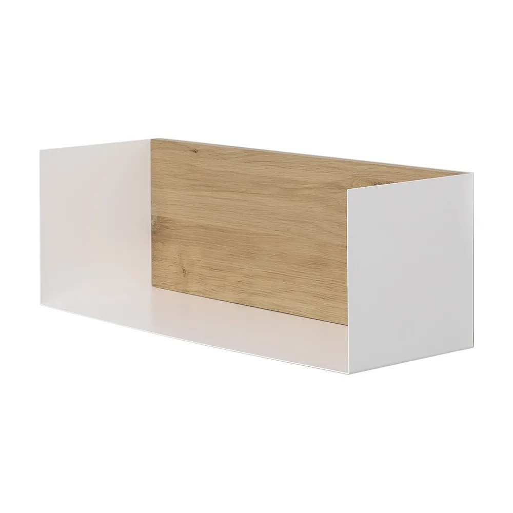 U shelf 55x20 cm oak /white metal