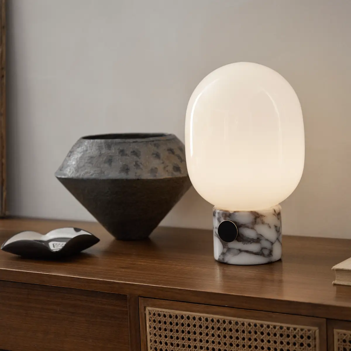JWDA Table Lamp Marble Calacatta Viola Large