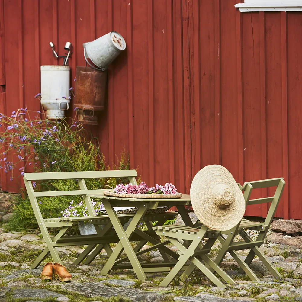 Torpet chair antique green pine 