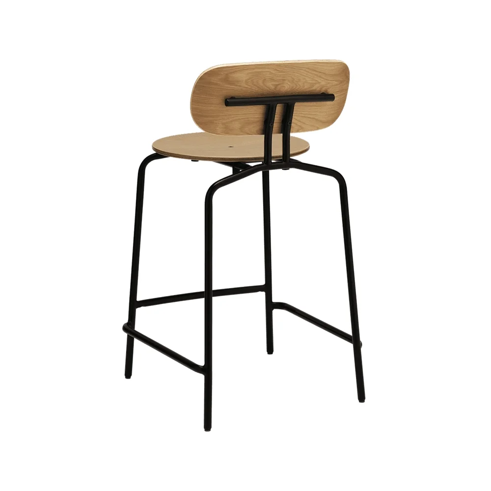  Curious Low Bar Stool Oak/Black