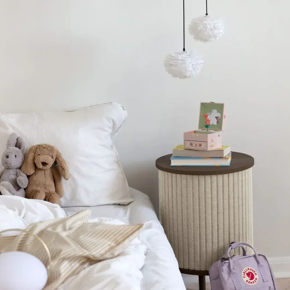 Audacious Side Table Dark Oak/White Sands