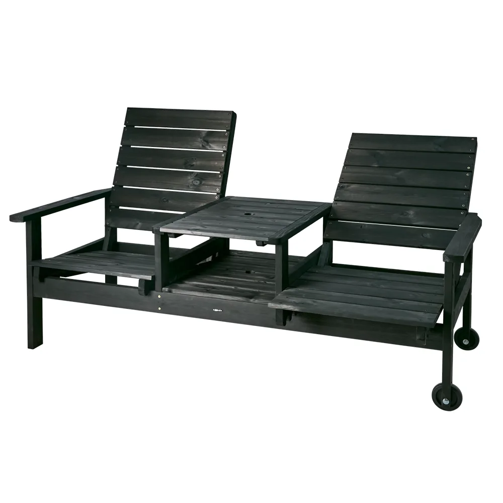 YOU and ME 2-seater sofa Black