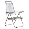 Spaghetti deck chair matt grey aluminium