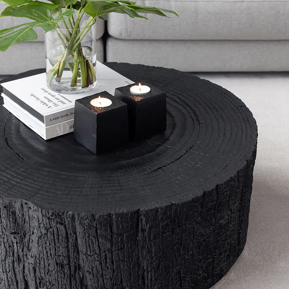 Timber Coffee Table 90 cm Black