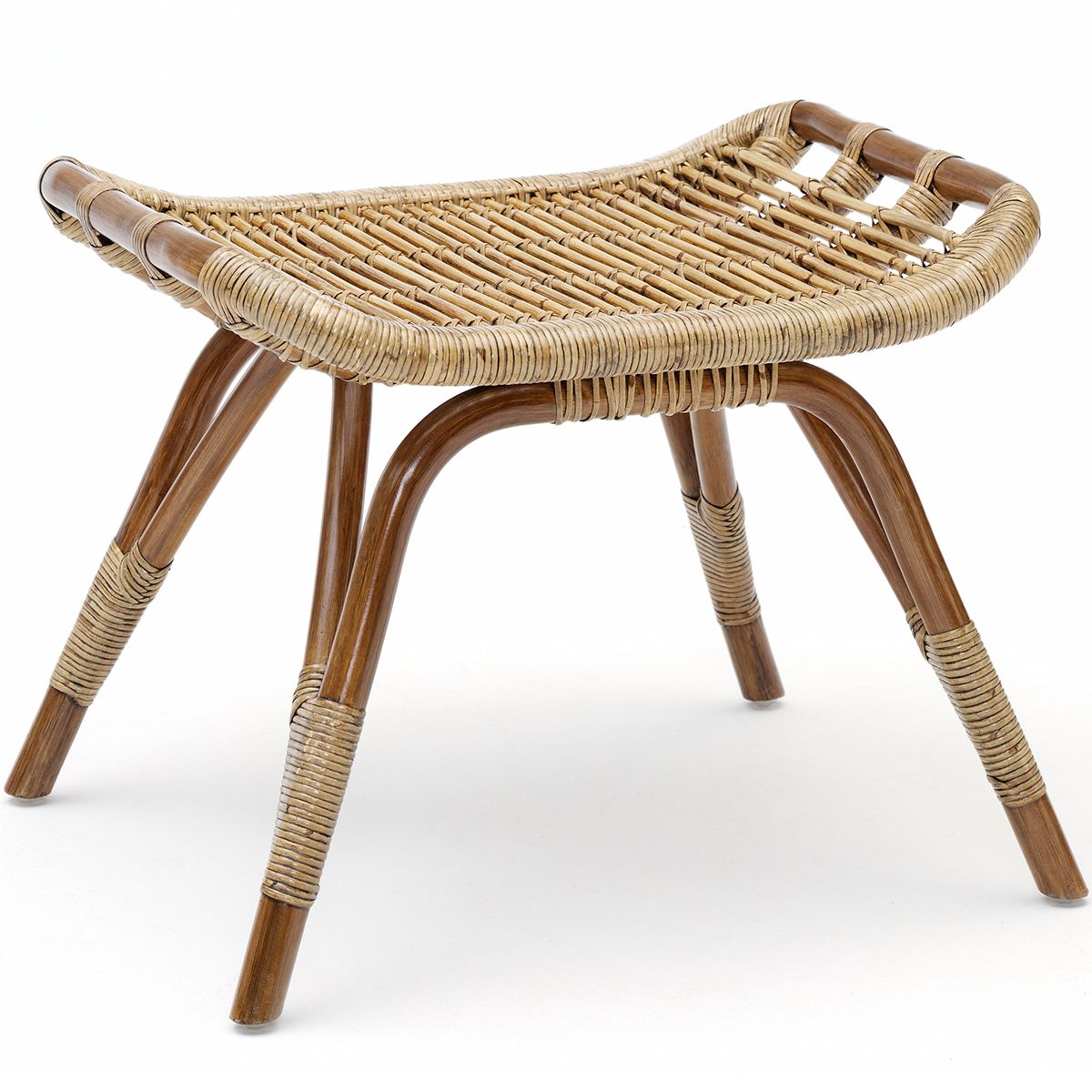 Monet Footstool Rattan Antique