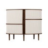 Audacious Highboard Cabinet Dark Oak/White Sands