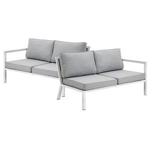 Belfort end pieces, 2-pack   including cushions white / Peral Grey