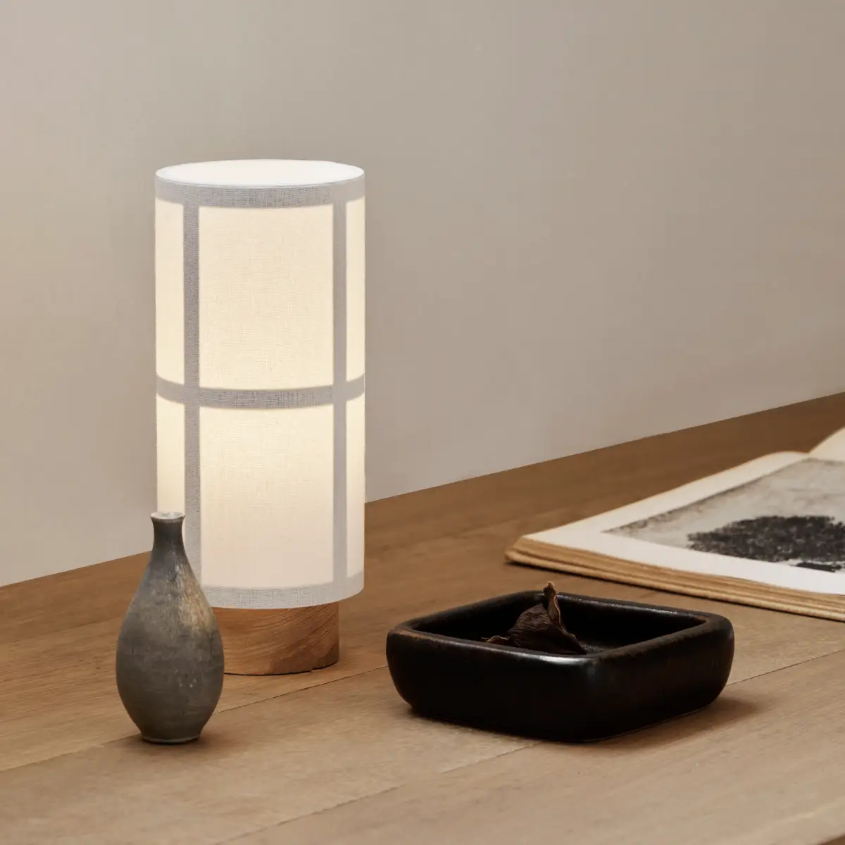 Hashira Portable lamp Linne Raw