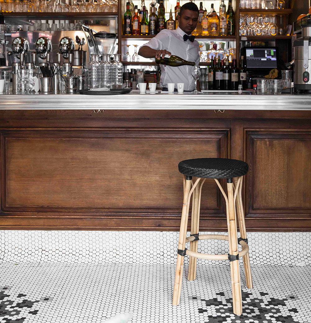 Simone Barstool High Black