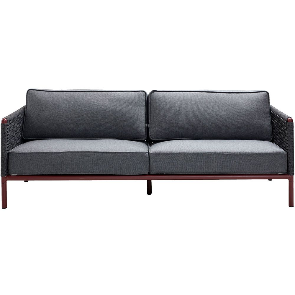 Encore 3-Seater Sofa Grey/Bordeaux