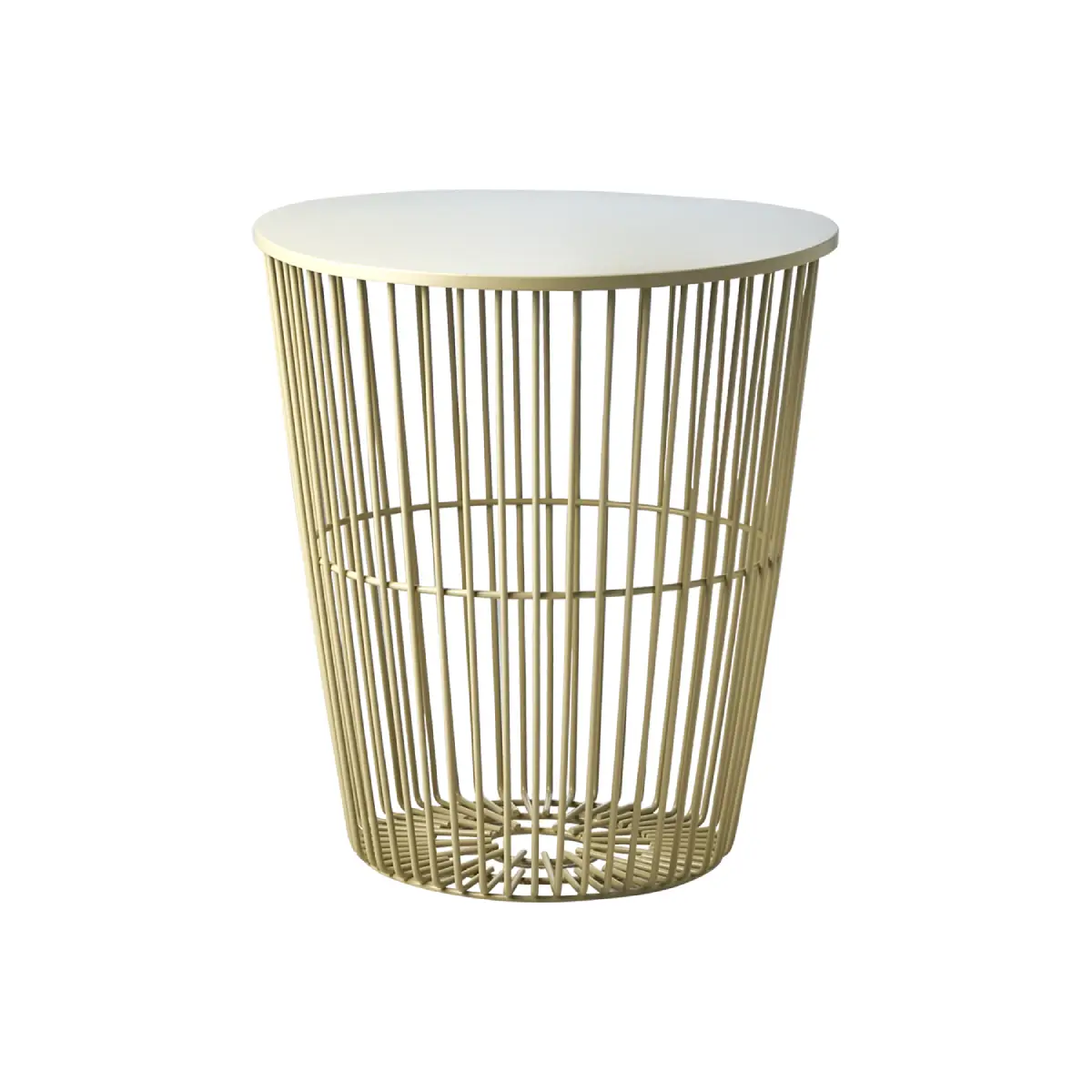 MARSTRAND Sofa table/basket Beige Ø40xH45 cm 