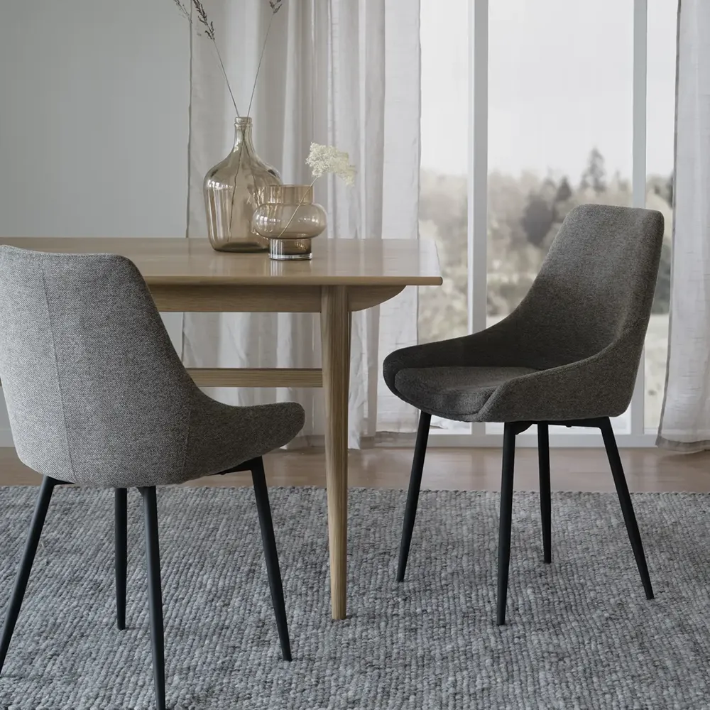 Sierra dining chair grey fabric