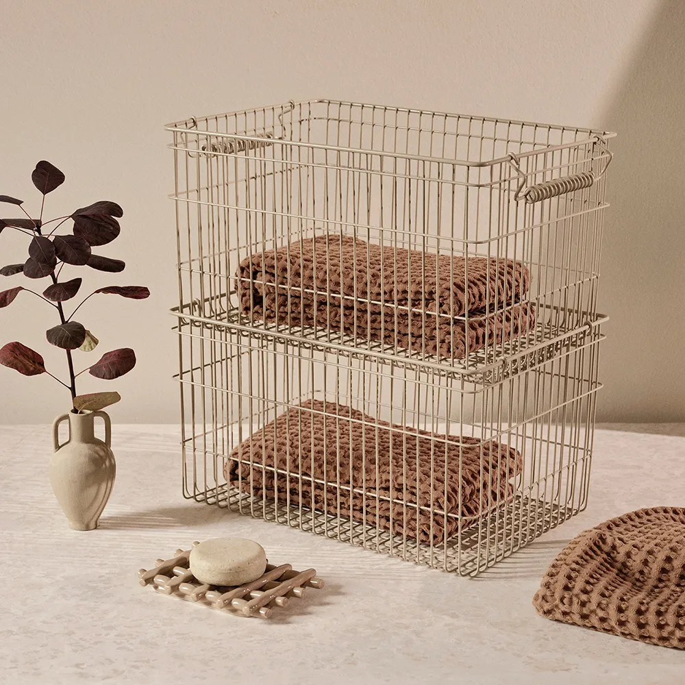 Cala Stackable Baskets - Set of 2 - Cashmere