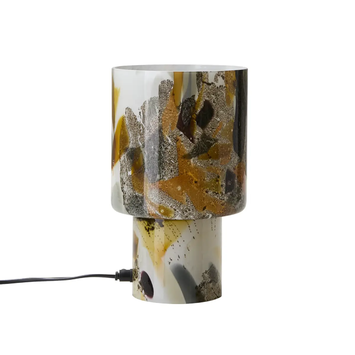 Table Lamp in Glass Eldor Brown Multicolor H25 cm