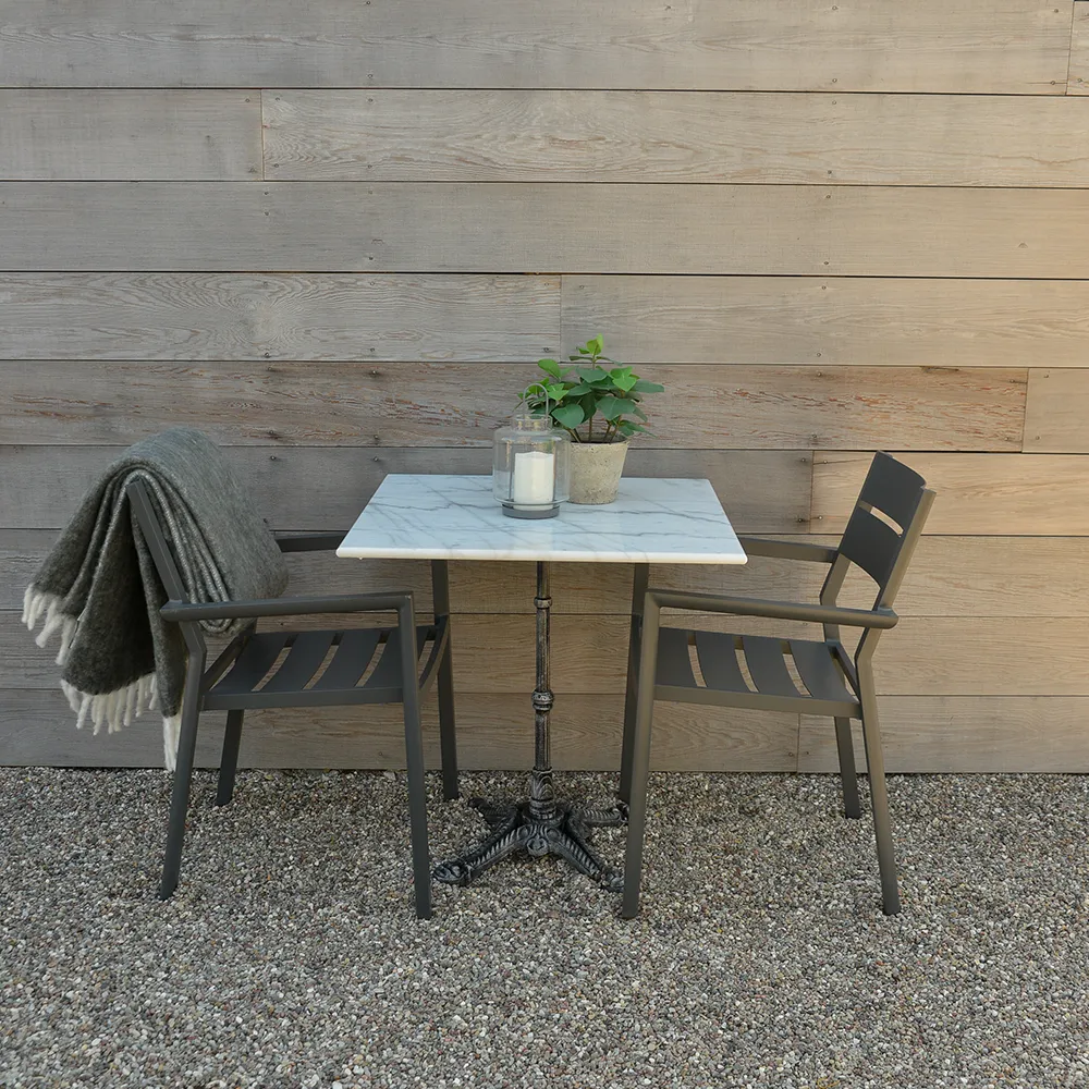 Loire marble table 70x70 cm white