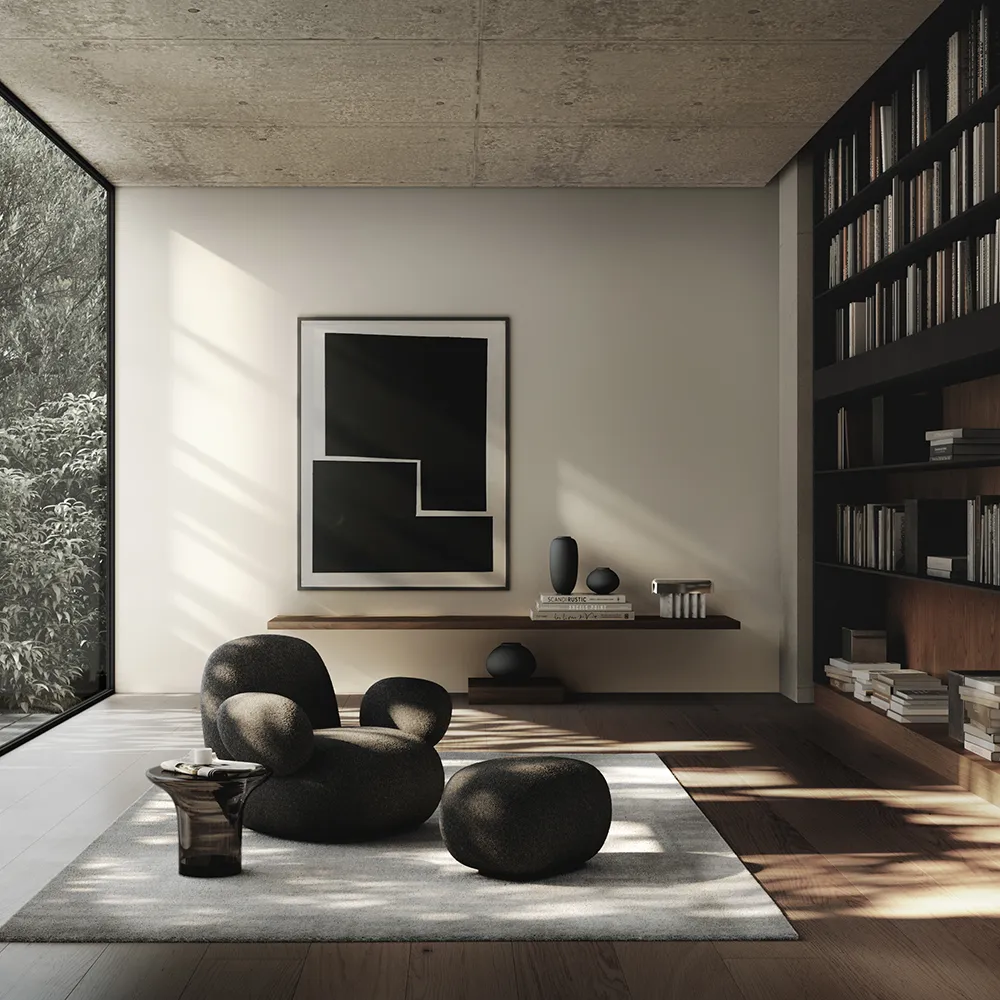 Toe Ottoman - Deep Taupe