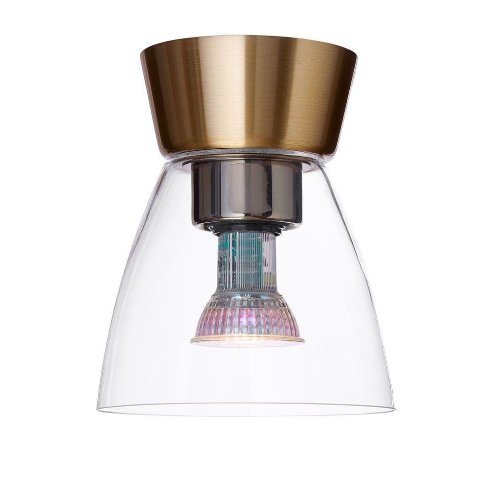 Bizzo Ceiling D165 Brass/Clear Glass Incl Light Source