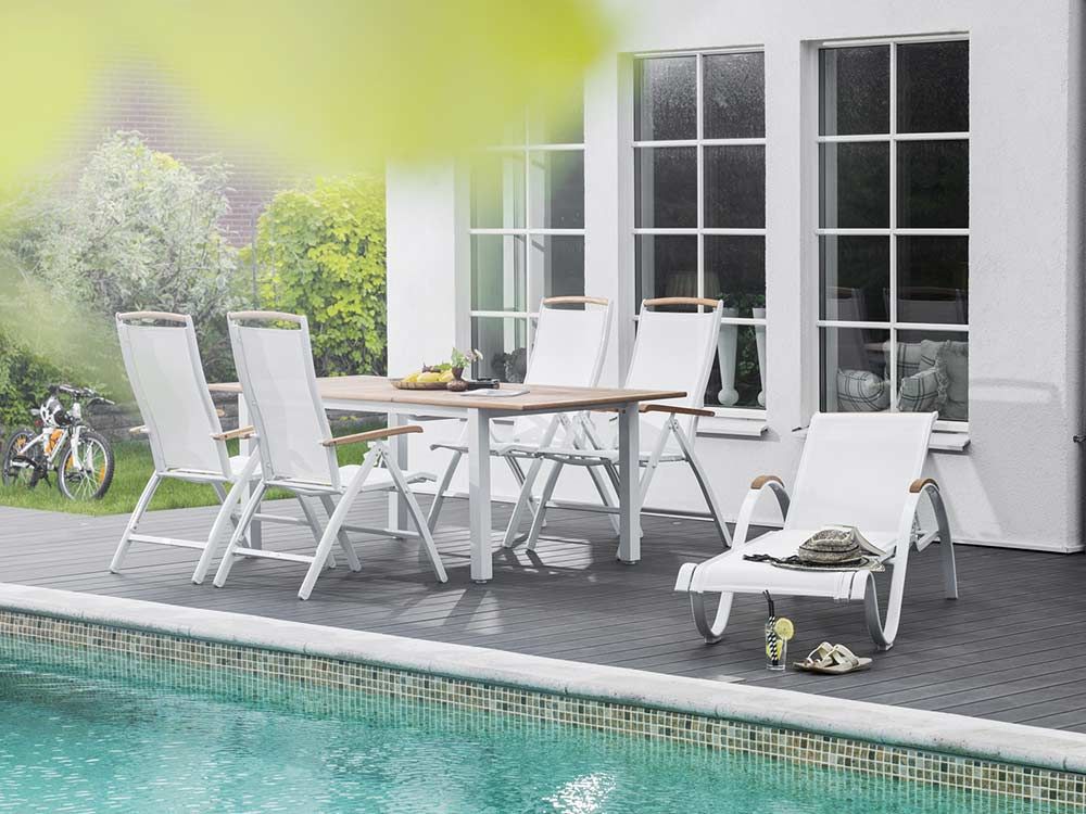 Nydala Positioning Armchair White/White Teak 